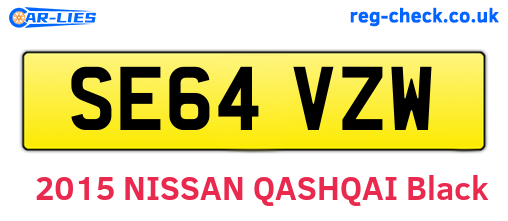SE64VZW are the vehicle registration plates.