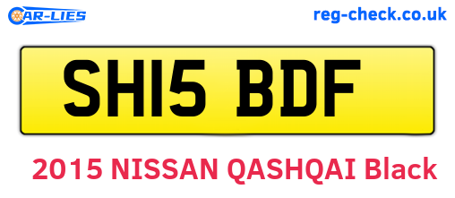 SH15BDF are the vehicle registration plates.