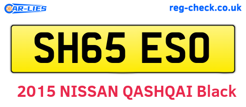 SH65ESO are the vehicle registration plates.