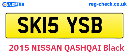 SK15YSB are the vehicle registration plates.