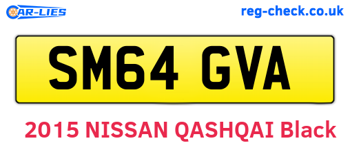 SM64GVA are the vehicle registration plates.