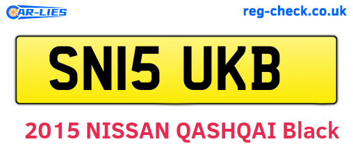 SN15UKB are the vehicle registration plates.