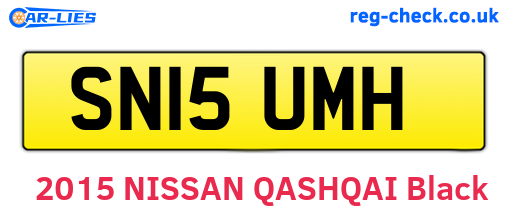 SN15UMH are the vehicle registration plates.
