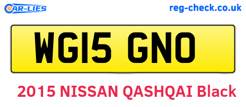 WG15GNO are the vehicle registration plates.