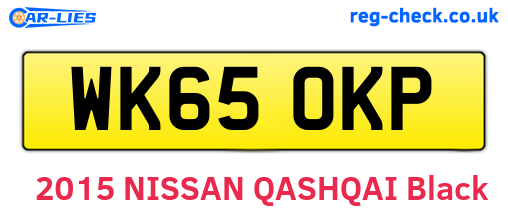 WK65OKP are the vehicle registration plates.