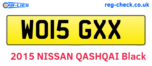 WO15GXX are the vehicle registration plates.