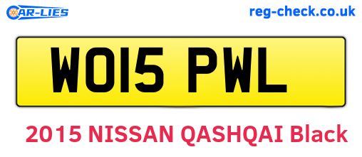 WO15PWL are the vehicle registration plates.