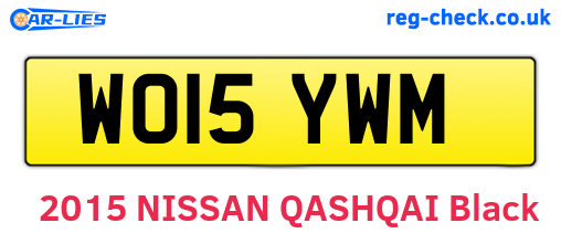 WO15YWM are the vehicle registration plates.