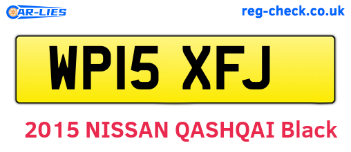 WP15XFJ are the vehicle registration plates.