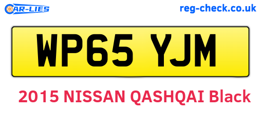 WP65YJM are the vehicle registration plates.