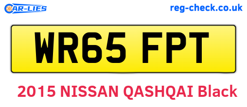 WR65FPT are the vehicle registration plates.