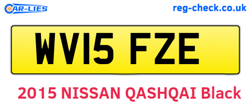 WV15FZE are the vehicle registration plates.