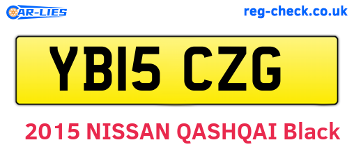YB15CZG are the vehicle registration plates.