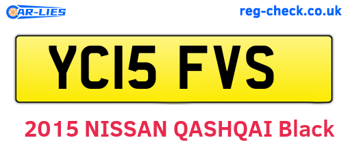 YC15FVS are the vehicle registration plates.