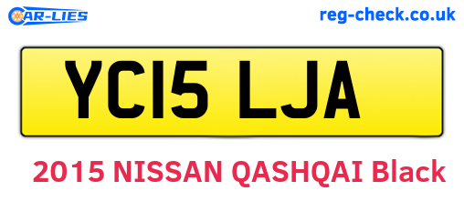 YC15LJA are the vehicle registration plates.