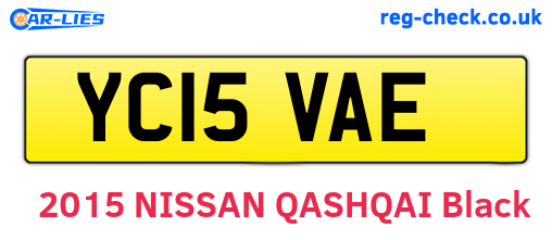 YC15VAE are the vehicle registration plates.