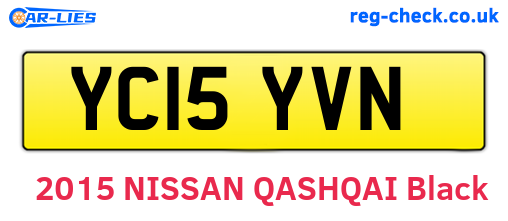 YC15YVN are the vehicle registration plates.