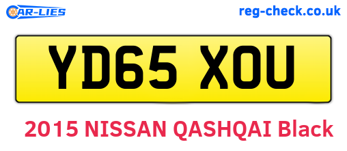 YD65XOU are the vehicle registration plates.