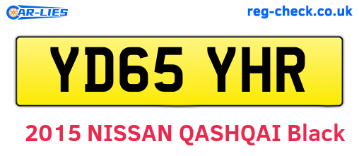 YD65YHR are the vehicle registration plates.