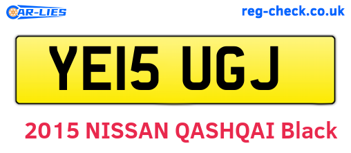 YE15UGJ are the vehicle registration plates.