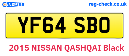 YF64SBO are the vehicle registration plates.