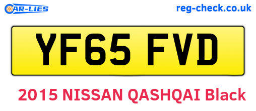 YF65FVD are the vehicle registration plates.