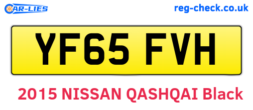 YF65FVH are the vehicle registration plates.