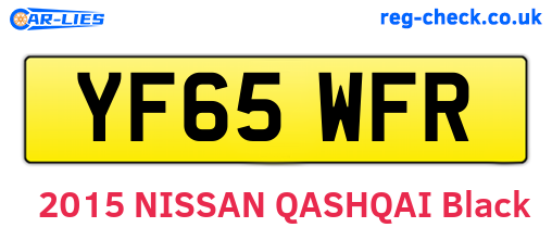 YF65WFR are the vehicle registration plates.