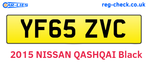 YF65ZVC are the vehicle registration plates.