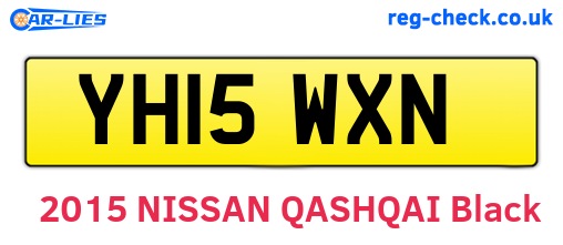 YH15WXN are the vehicle registration plates.