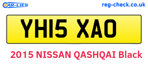 YH15XAO are the vehicle registration plates.