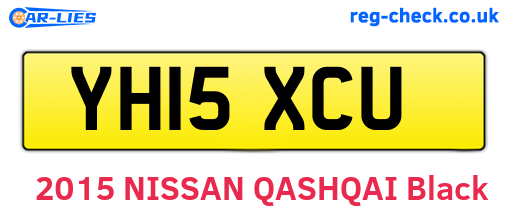 YH15XCU are the vehicle registration plates.