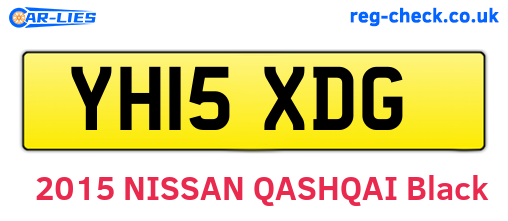 YH15XDG are the vehicle registration plates.