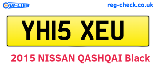 YH15XEU are the vehicle registration plates.