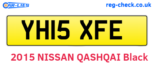 YH15XFE are the vehicle registration plates.