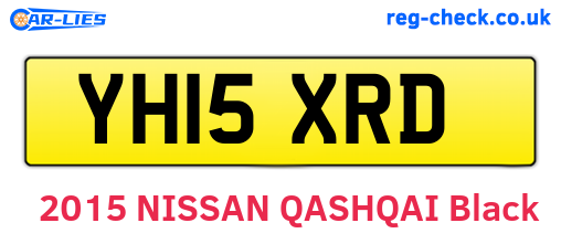 YH15XRD are the vehicle registration plates.