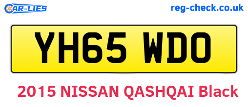 YH65WDO are the vehicle registration plates.