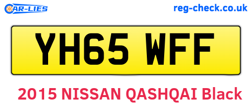 YH65WFF are the vehicle registration plates.