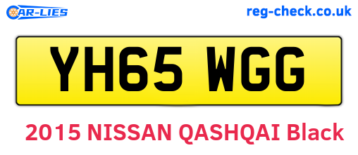 YH65WGG are the vehicle registration plates.