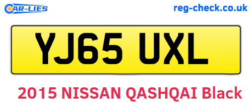 YJ65UXL are the vehicle registration plates.
