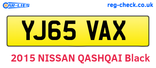 YJ65VAX are the vehicle registration plates.