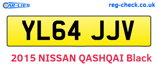 YL64JJV are the vehicle registration plates.