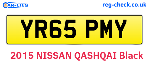YR65PMY are the vehicle registration plates.