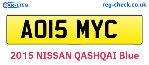 AO15MYC are the vehicle registration plates.