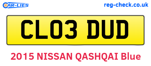 CL03DUD are the vehicle registration plates.