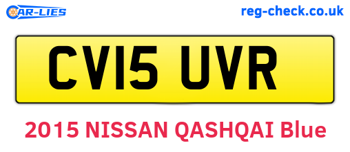 CV15UVR are the vehicle registration plates.