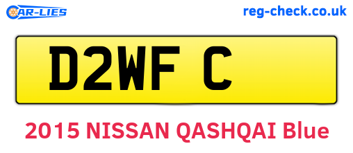 D2WFC are the vehicle registration plates.