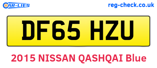 DF65HZU are the vehicle registration plates.