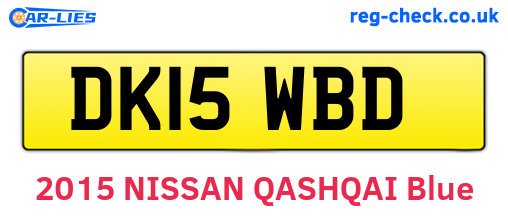 DK15WBD are the vehicle registration plates.