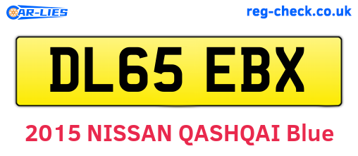 DL65EBX are the vehicle registration plates.